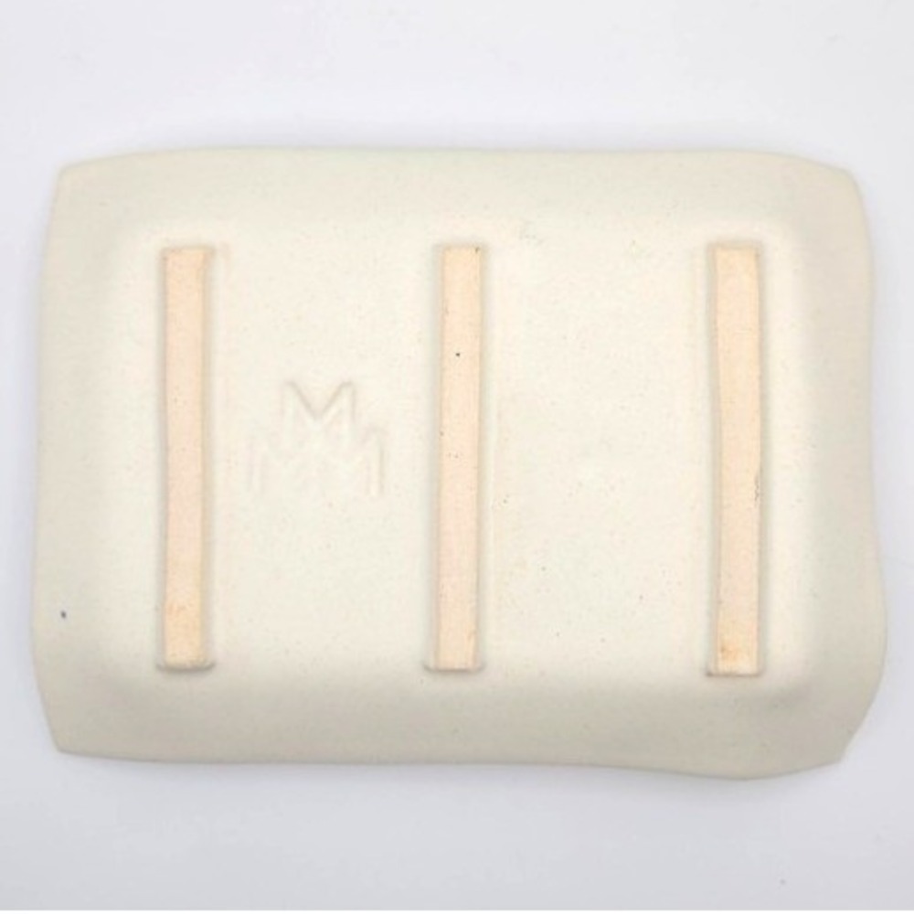 Handmade Ceramic Rectangular Dish Swirl Embossed Textured Rustic Kitchen Decor - Picture 3 of 7